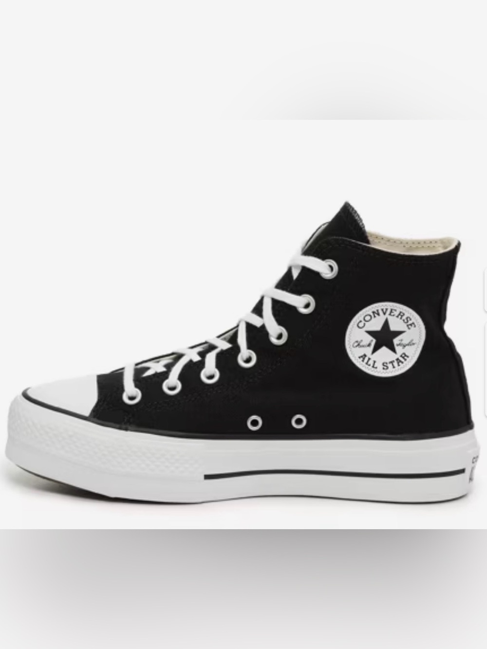 Converse Black Platform High Top Canvas Sneakers